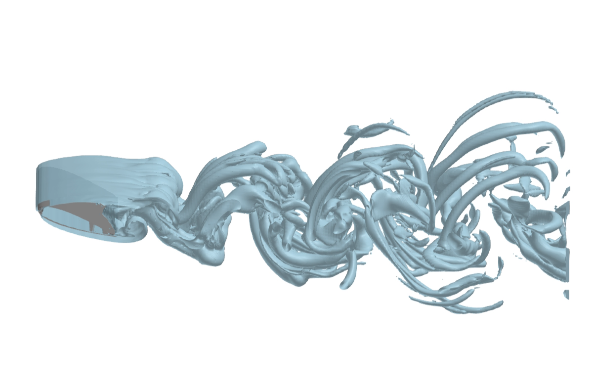 NACA 0012 at angle of attack 19° and $Re=10^4$. Checkout the [video](https://youtube.com/shorts/kwXLQS1555Y)!